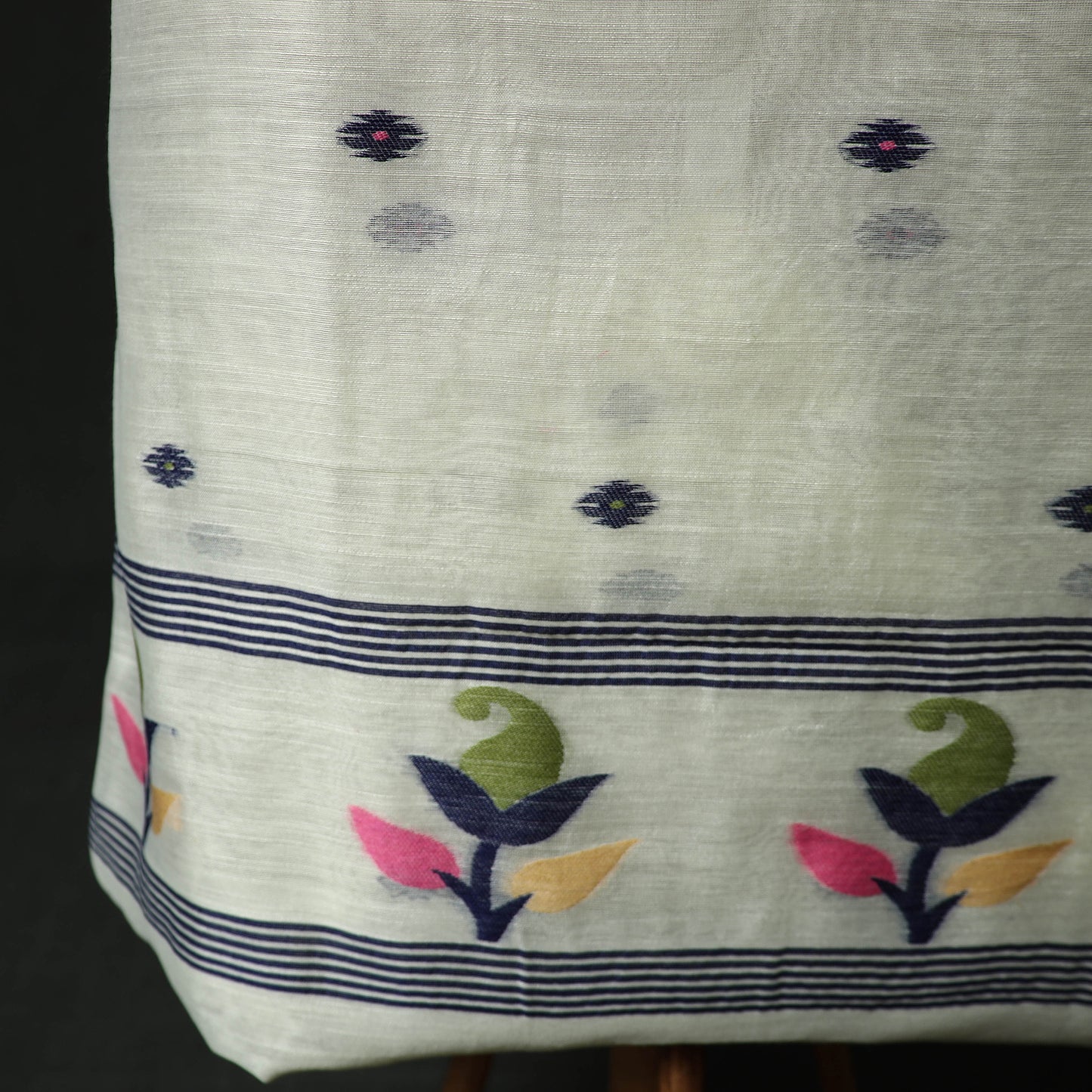 Jamdani Silk Cotton 2pc Unstitched Dress Material Kurta Set 02
