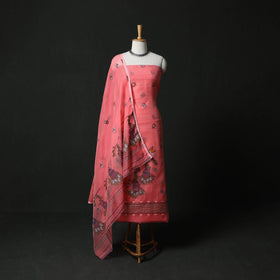 Jamdani Silk Cotton 2pc Unstitched Dress Material Kurta Set 04