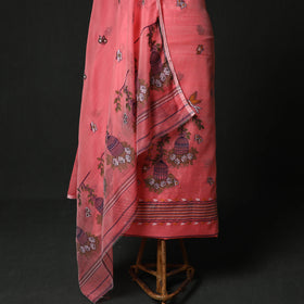 Jamdani Silk Cotton 2pc Unstitched Dress Material Kurta Set 04