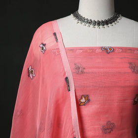 Jamdani Silk Cotton 2pc Unstitched Dress Material Kurta Set 04