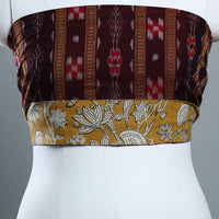 Maroon - Rangoli Cotton Sambalpuri Ikat Blouse Material 04