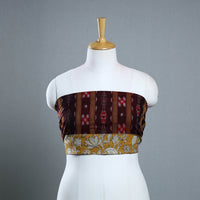 Maroon - Rangoli Cotton Sambalpuri Ikat Blouse Material 04