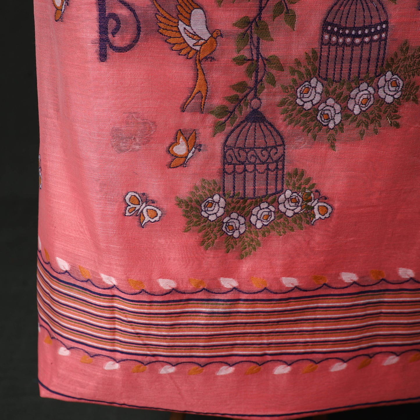 Jamdani Silk Cotton 2pc Unstitched Dress Material Kurta Set 04