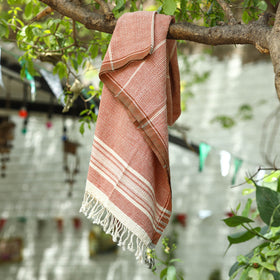Brown - Organic Kala Cotton Pure Handloom Towel 26