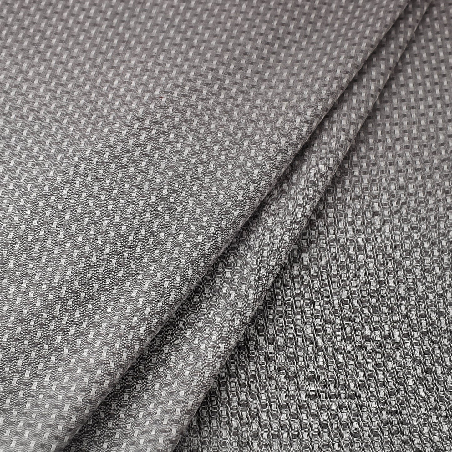 Grey Prewashed Cotton Jacquard Fabric