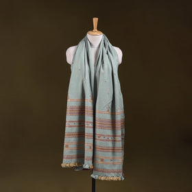 Kutch Bhujodi Handwoven Mirror Work Acrylic Wool Shawl 104