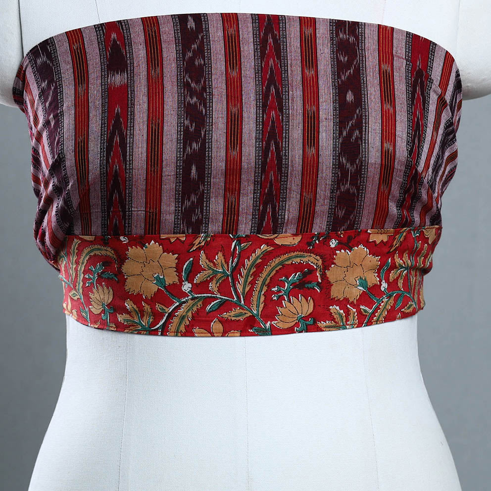 Multicolor - Rangoli Cotton Sambalpuri Ikat Blouse Material 09