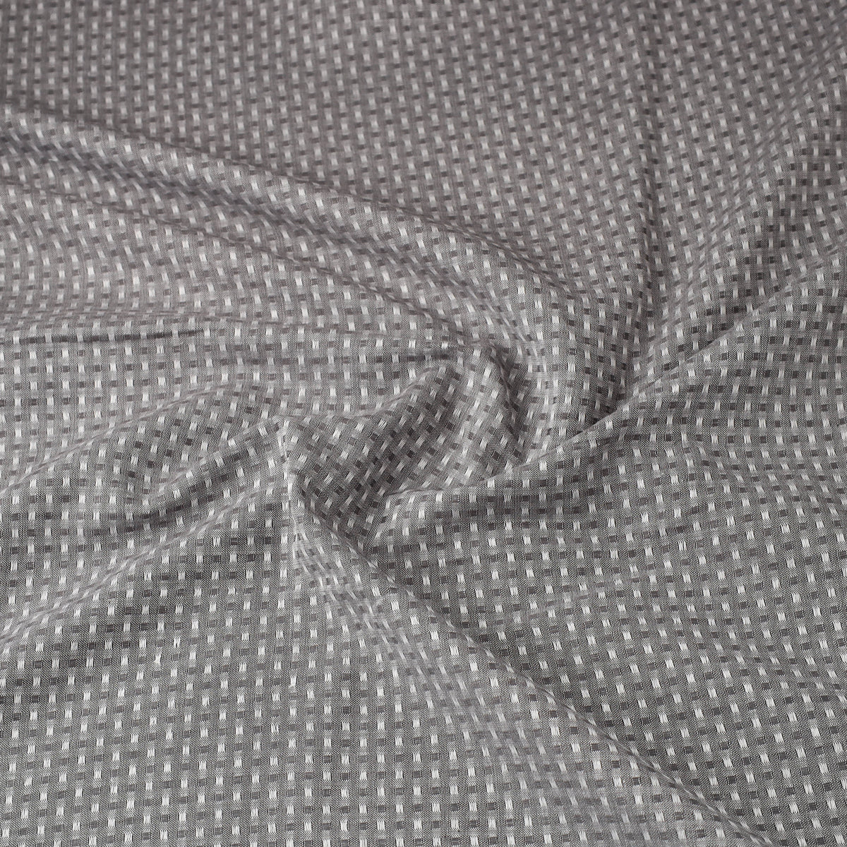 Grey Prewashed Cotton Jacquard Fabric