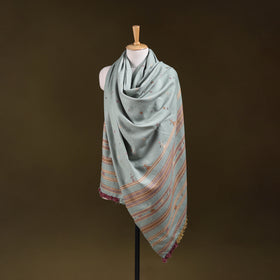 Kutch Bhujodi Handwoven Mirror Work Acrylic Wool Shawl 104