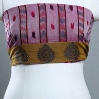 Purple - Rangoli Cotton Sambalpuri Ikat Blouse Material 10