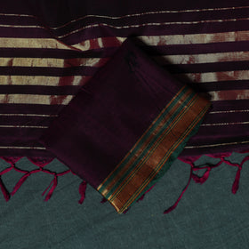 Ilkal Kasuti Embroidery Cotton 3pc Unstitched Dress Material Suit Set 32