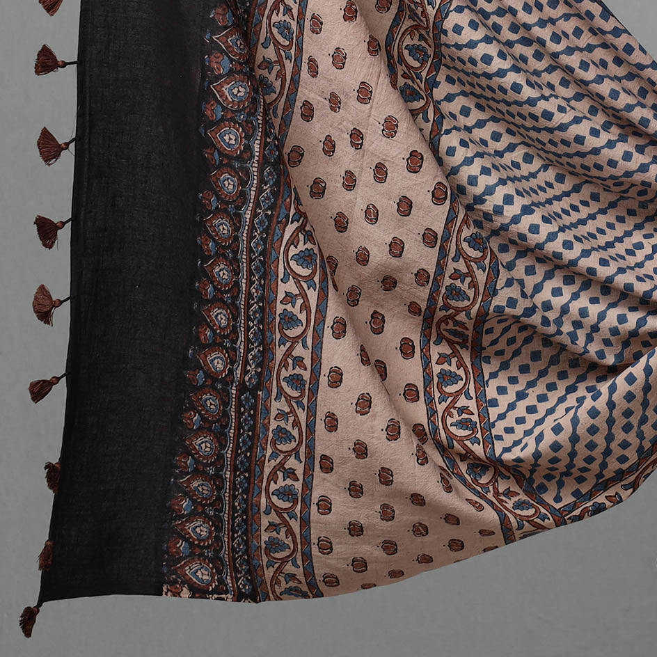 Kutch Block Print Cotton 3pc Ajrakh Dress Material 09