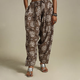 Brown Bagh Block Print Natural Dyed Cotton Salwar