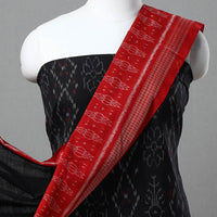 Black - 3pc Ikat Cotton Handloom Sambalpuri Dress Material 01