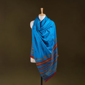 Kutch Bhujodi Handwoven Mirror Work Acrylic Wool Shawl 109
