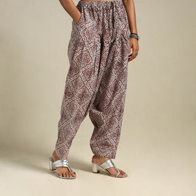 White Bagh Block Print Natural Dyed Cotton Salwar