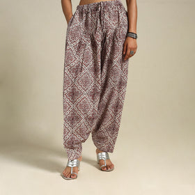 White Bagh Block Print Natural Dyed Cotton Salwar