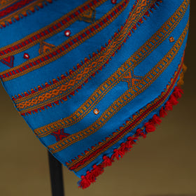 Kutch Bhujodi Handwoven Mirror Work Acrylic Wool Shawl 109