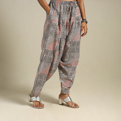 White Bagh Block Print Natural Dyed Cotton Salwar