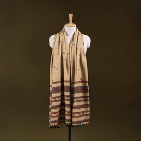 Kutch Bhujodi Handwoven Mirror Work Acrylic Wool Shawl 110