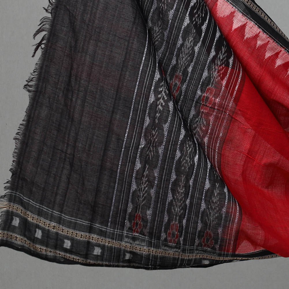 Black - 3pc Ikat Cotton Handloom Sambalpuri Dress Material 11