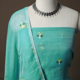 Phulia Jamdani Silk Cotton 2pc Unstitched Dress Material Kurta Set 24
