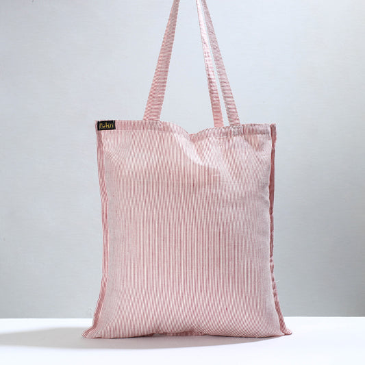 Pink - Jhiri Pure Handloom Cotton Jhola Bag 16