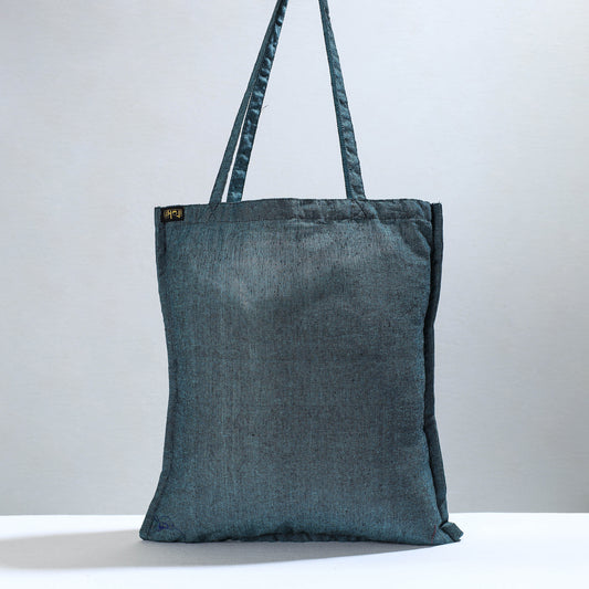 Blue - Jhiri Pure Handloom Cotton Jhola Bag 17