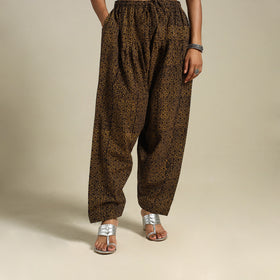 Brown Bagh Block Print Natural Dyed Cotton Salwar