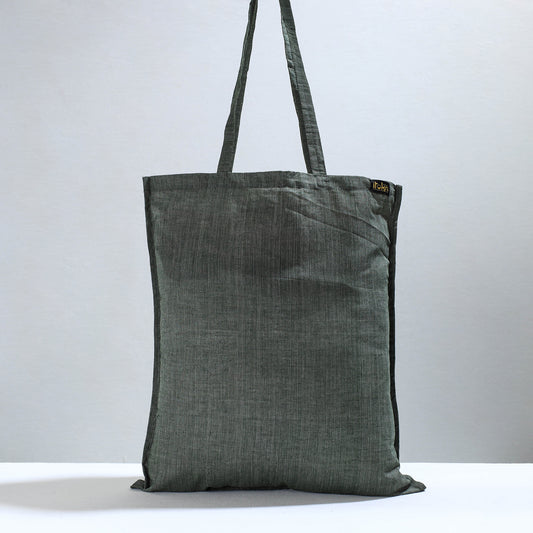 Black - Jhiri Pure Handloom Cotton Jhola Bag 18