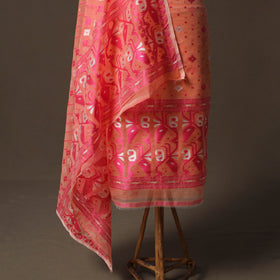 Phulia Jamdani Silk Cotton 2pc Unstitched Dress Material Kurta Set 27