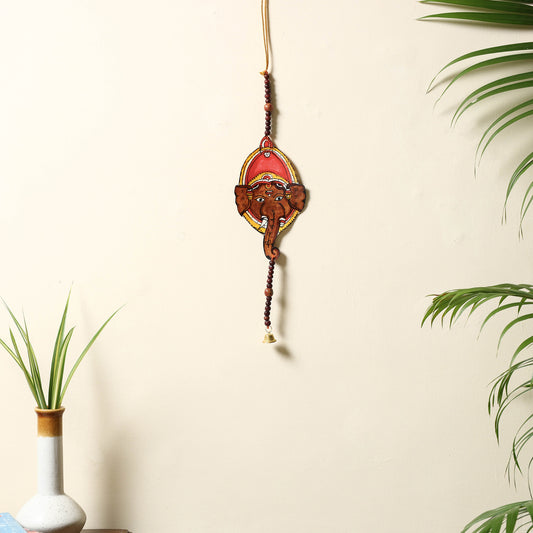 Ganesha - Tholu Bommalata Leather Puppet Wall Hanging (21.5 in)