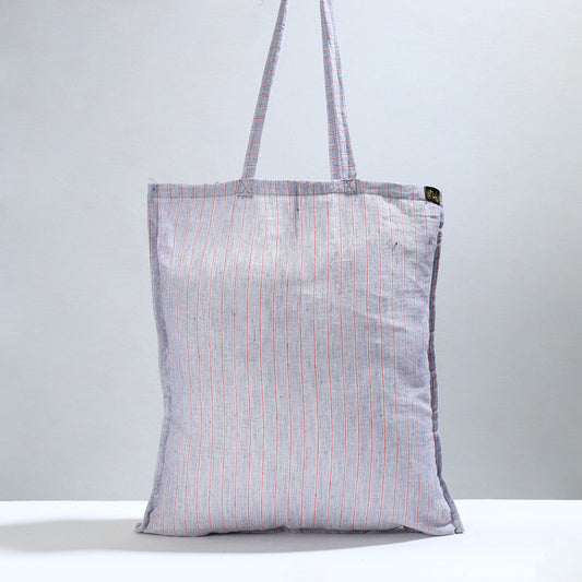 Grey - Jhiri Pure Handloom Cotton Jhola Bag 28