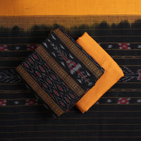 Black - 3pc Ikat Cotton Handloom Sambalpuri Dress Material 22