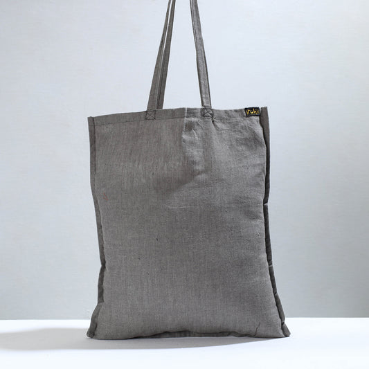 Grey - Jhiri Pure Handloom Cotton Jhola Bag 30