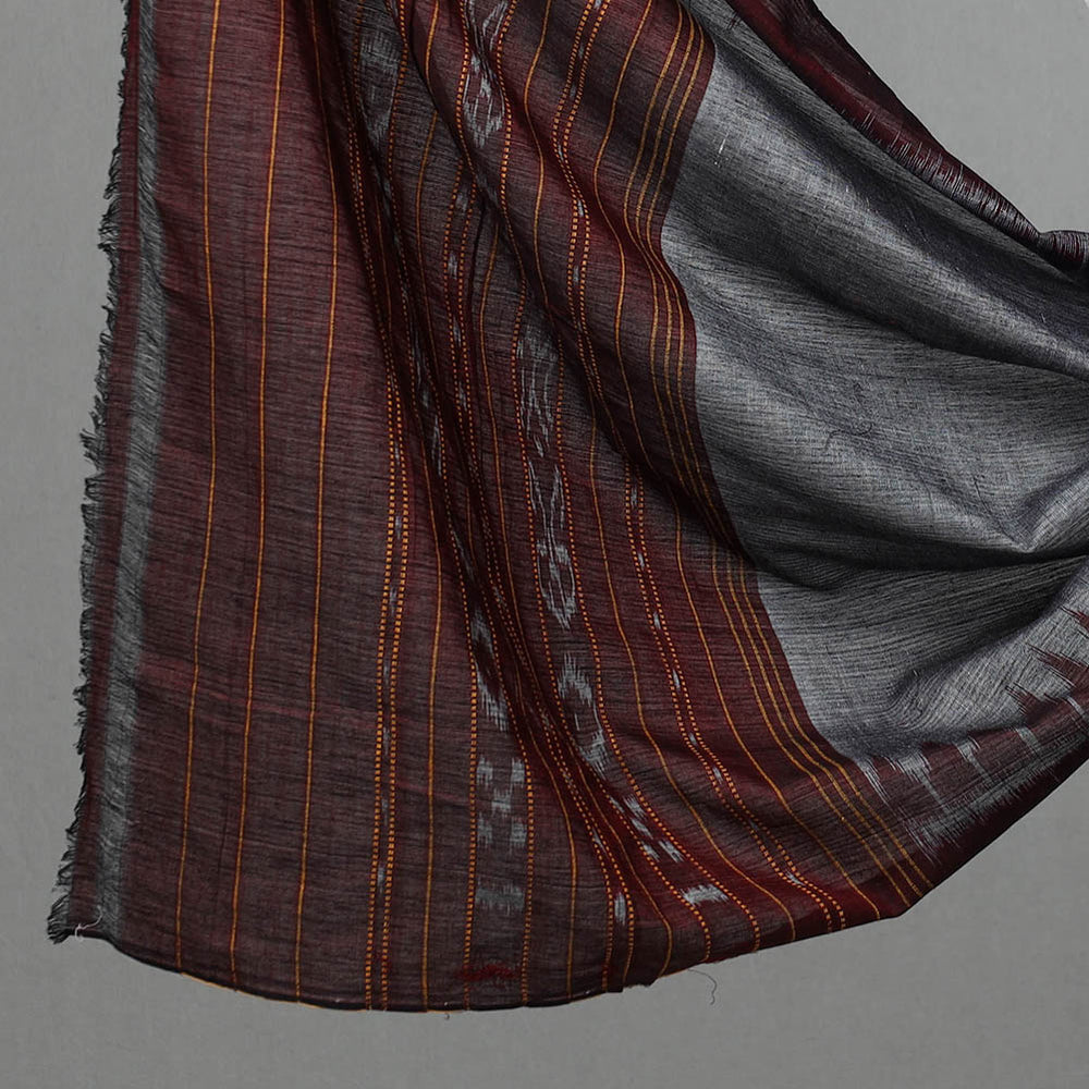 Maroon - 3pc Ikat Cotton Handloom Sambalpuri Dress Material 25