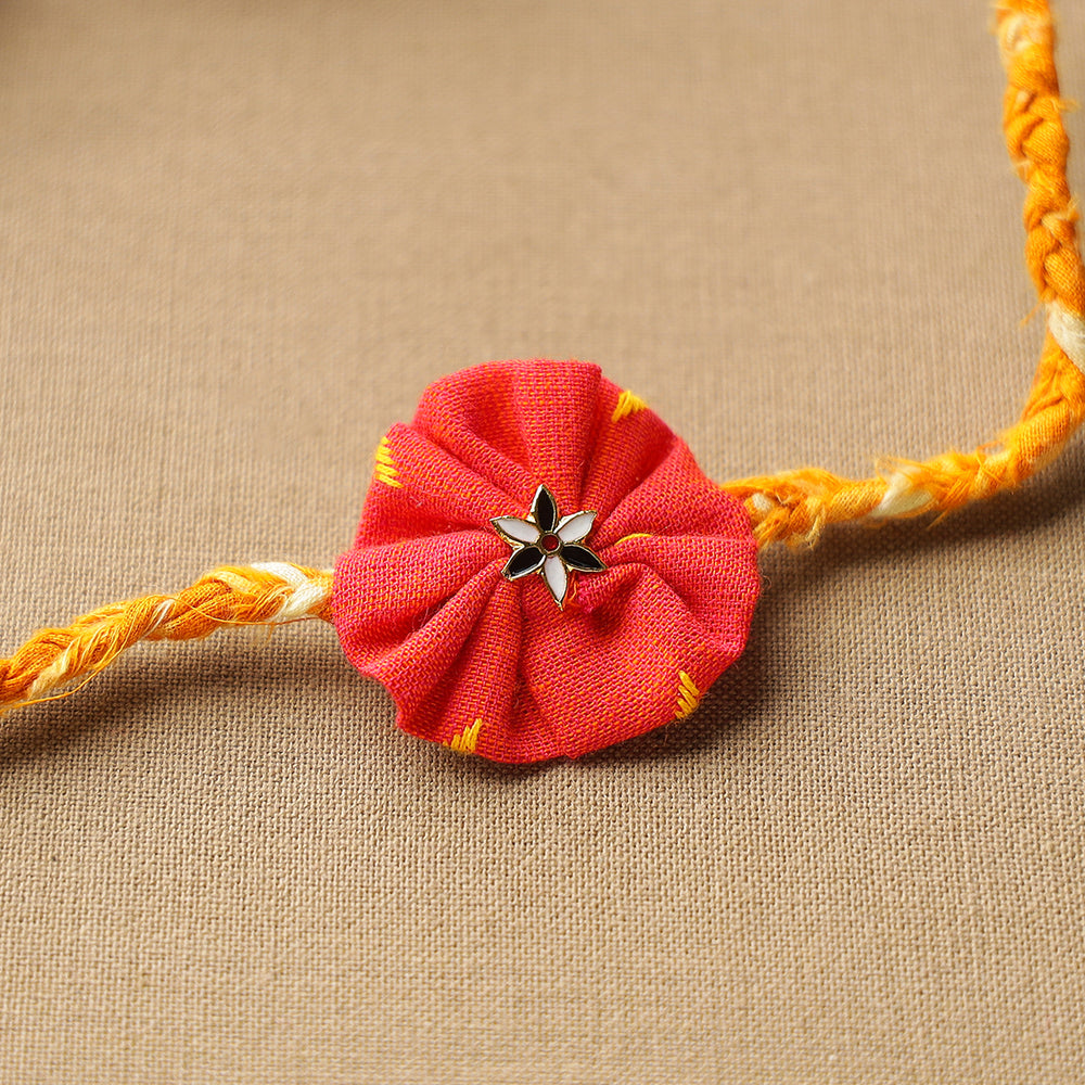 Handmade Meenakari Braided Rakhi 02