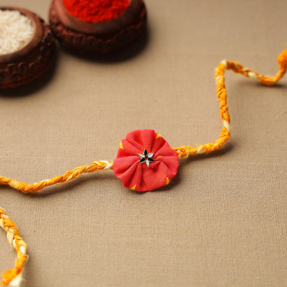 Handmade Meenakari Braided Rakhi 02