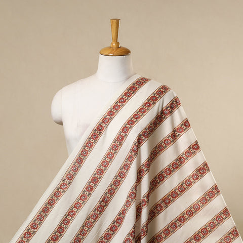 White - cotton sanganeri fabric 15 - handcrafted