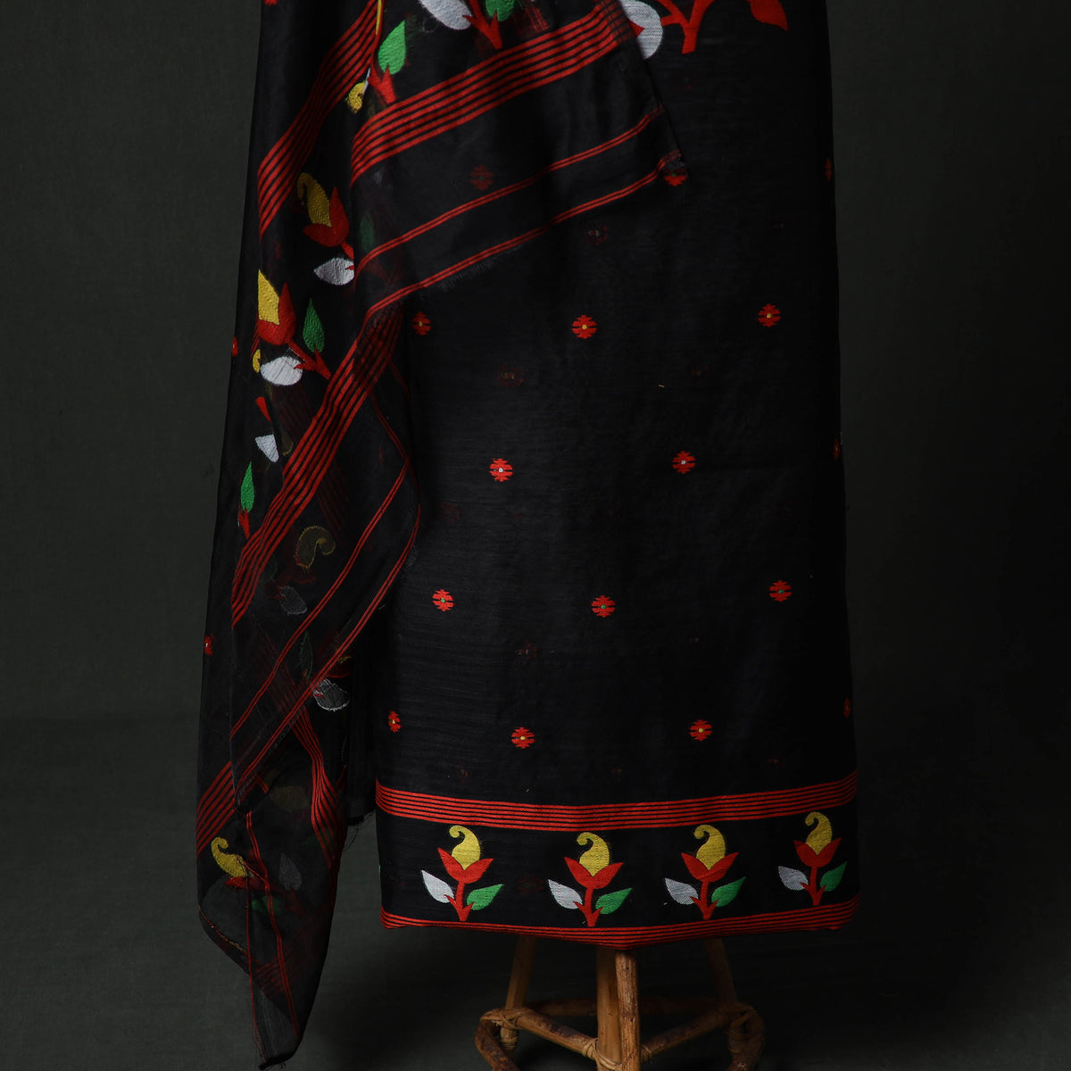 Jamdani Silk Cotton 2pc Unstitched Dress Material Kurta Set 20