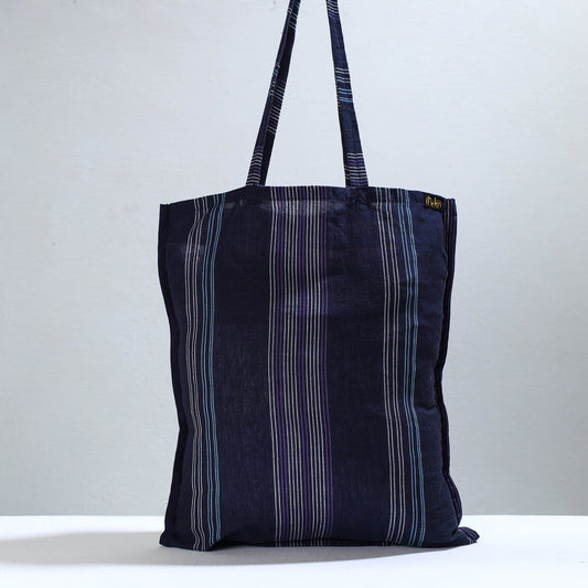 Black - Jhiri Pure Handloom Cotton Jhola Bag 36