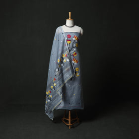 Jamdani Silk Cotton 2pc Unstitched Dress Material Kurta Set 21