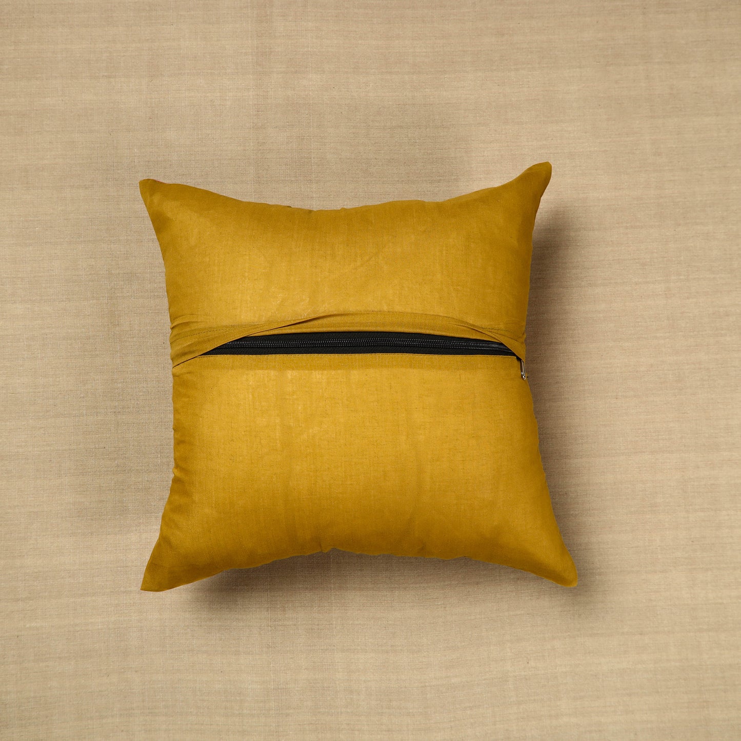 Brown - Kanchipuram Patchwork Cushion Cover 28