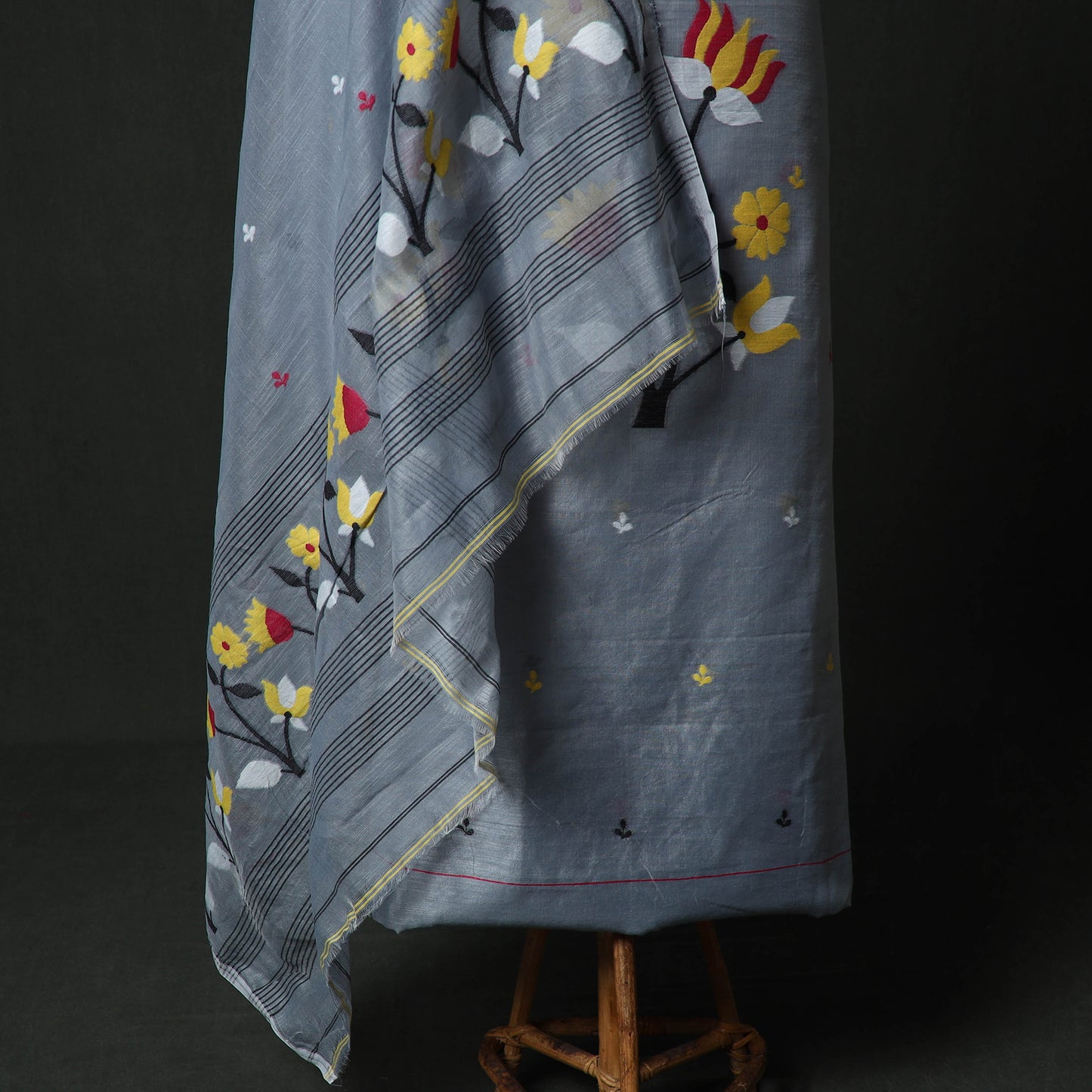 Jamdani Silk Cotton 2pc Unstitched Dress Material Kurta Set 21
