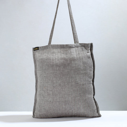 Grey - Jhiri Pure Handloom Cotton Jhola Bag 41
