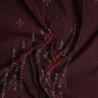 Maroon - Handwoven Cotton Tangaliya Kurta Material 01