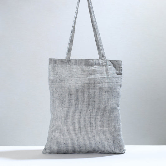 Grey - Jhiri Pure Handloom Cotton Jhola Bag 42