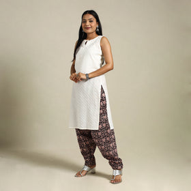 Black Bagh Block Print Natural Dyed Cotton Salwar