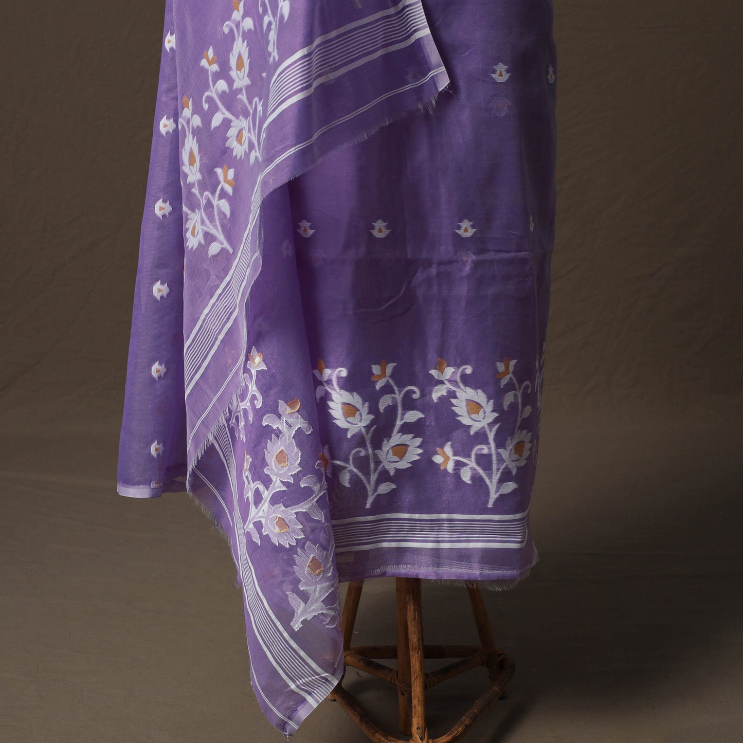 Phulia Jamdani Silk Cotton 2pc Unstitched Dress Material Kurta Set 34