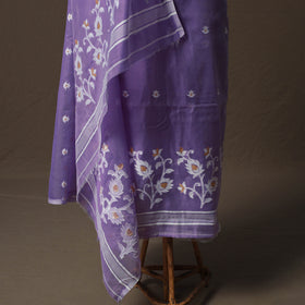Phulia Jamdani Silk Cotton 2pc Unstitched Dress Material Kurta Set 34